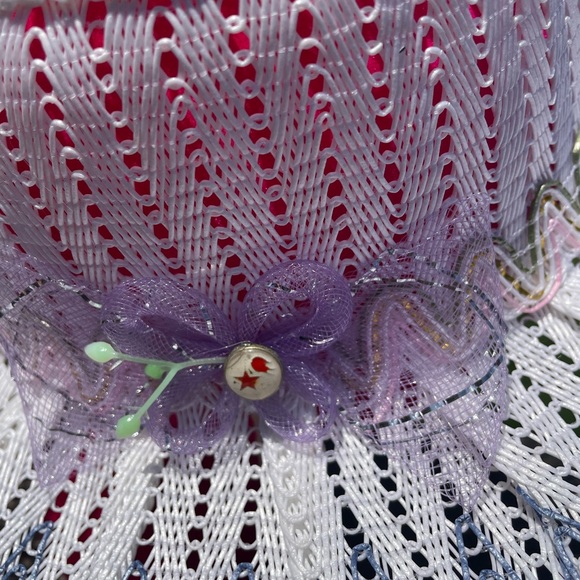 Vintage Bolero Hat with Drawstring White - Picture 6 of 6